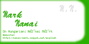 mark nanai business card